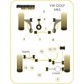 Silent-Bloc Powerflex Black Support Moteur Avant Volkswagen Golf 4 / 5 (1 Pièce)
