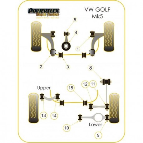 Silent-Bloc Powerflex Black Support Moteur Avant Volkswagen Golf 4 / 5 (1 Pièce)
