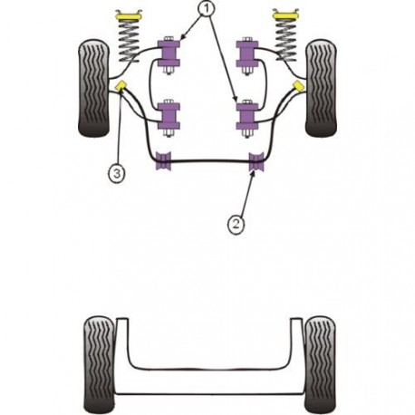 Silent-Bloc Powerflex Barre Anti-Roulis Renault Clio 16S (2 Pièces)