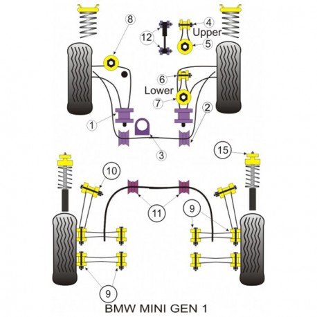 Silent-Bloc Powerflex Triangle Anti-roulis Avant 24mm (2 Pièces)