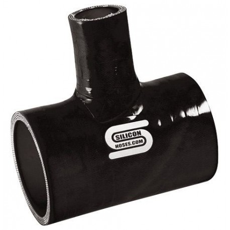 T Silicone Silicon Hoses 45mm + tube 25mm Noir