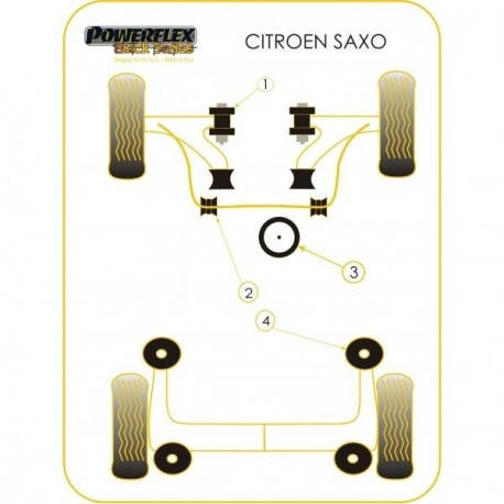 Silentbloc De Support Moteur Inférieur SPORT Pour Citroën AX, Saxo, Peugeot 106 - Réf. 1844.54
