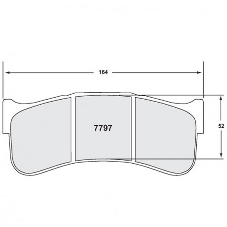 PLAQUETTES PFC 7797 08 25mm AV Aston GT3/R8 LM