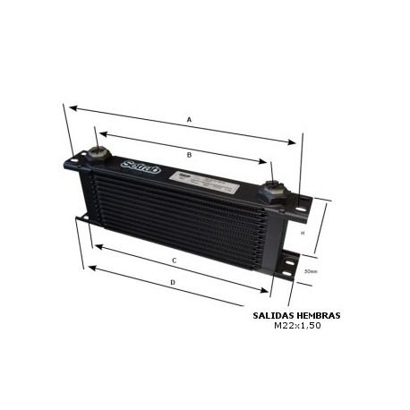 Radiateur Huile Setrab 16 Rangées Série 6 M22x150