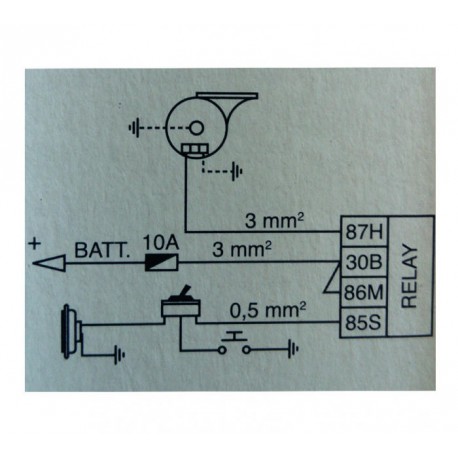 Klaxon électromagnétique bratex 12v