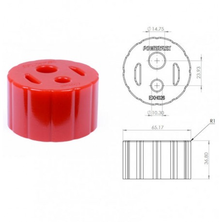 Silent Bloc Echappement Universel Longueur 65.17mm