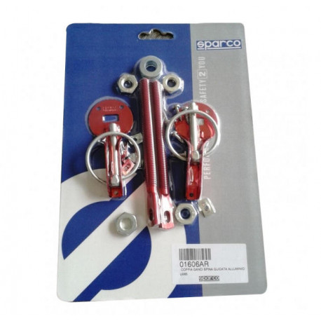 Attache Capot Dakar Sparco Alu Rouge