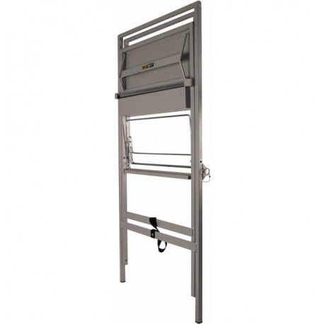 Poste de travail pliable gris 