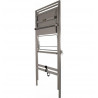 Poste de travail pliable gris 