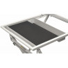 Poste de travail pliable gris 