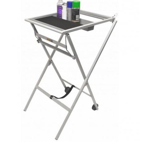 Poste de travail pliable gris 