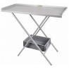 Table acier pliant grise