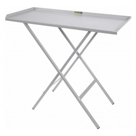 Table acier pliant grise