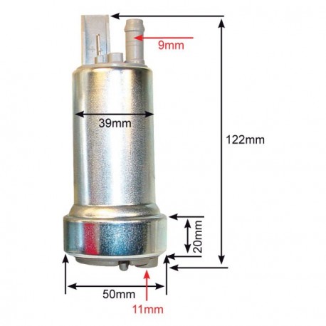 Kit Pompe à Essence Immergée WALBRO Mini 3b:390Lh Maxi 7.5b:510L/h