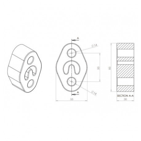 Silent Bloc POWERFLEX -  Echappement Universel