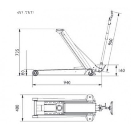 Cric AC Hydraulique Professionnel 1.3 T