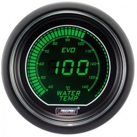 Manomètre Digital Pro-Sport Température d'Eau 52mm140°C Vert/Blanc
