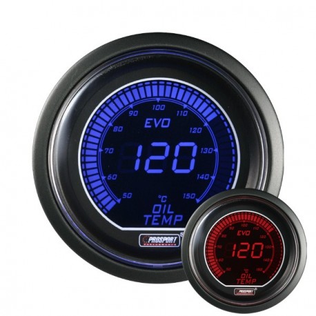 Manomètre Prosport Température Huile Digital Diamètre 52mm 150°C + Sonde