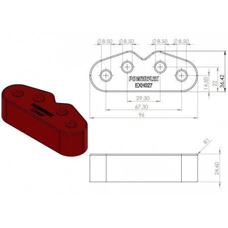 Silent Bloc Powerflex Echappement Universel 