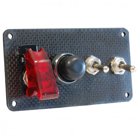 Pack Démarage 2 Accessoires Plaque Carbone Véritable Interrupteurs + Boutons