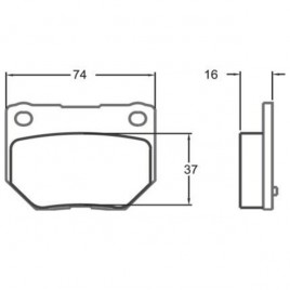 Plaquettes de Frein PFC Arrière Subaru GT 16mm