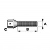Boulons Coniques 14x150mm Longueur 40mm Tête 17mm