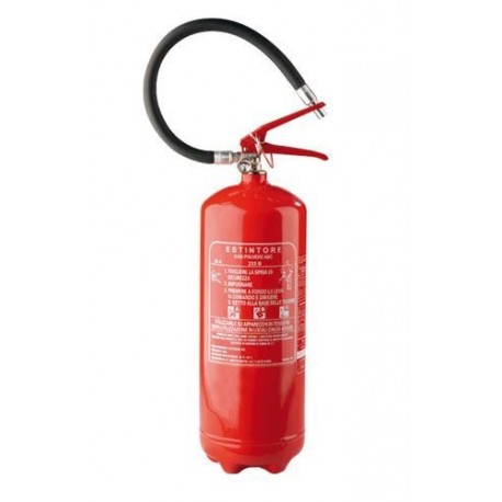 Extincteur Acier Mécanique 6Kg poudre ABC Indispensable dans le Parc d'Assistance / Stand